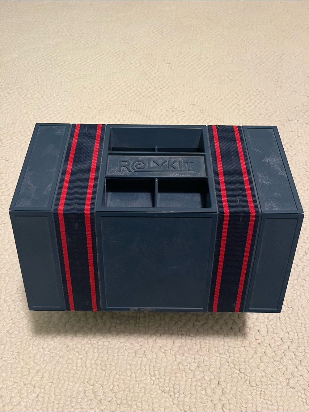 Rolykit Navy Storage Box with Strong Snap Closure- Home or Jewelry Organization